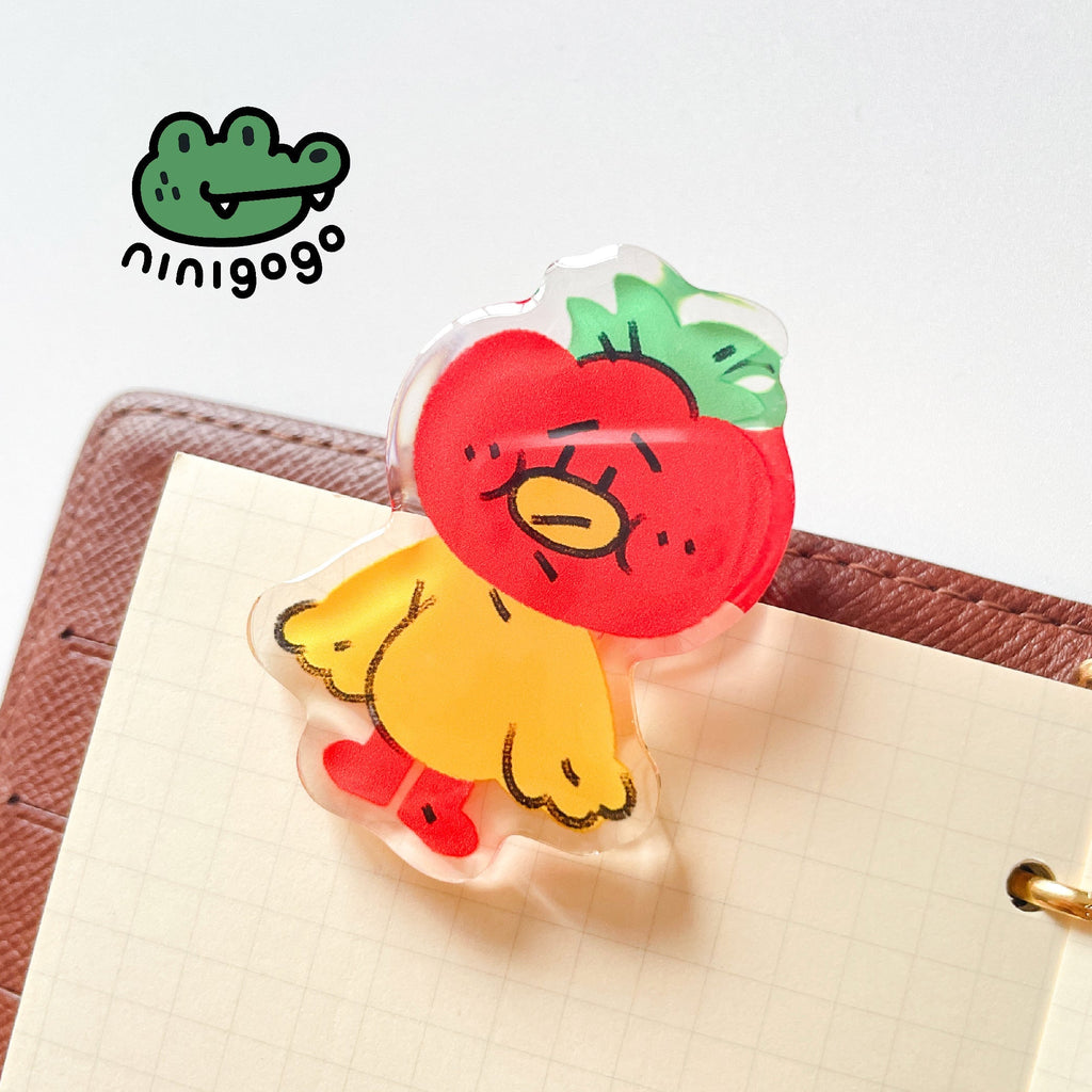 Tomato Acrylic Binder Clip by LuLuFun Studio – Cute Desk Accessory