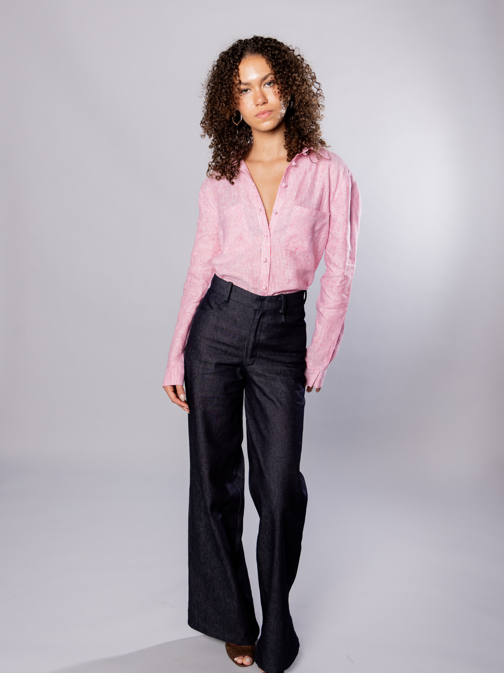 No More Nobody Katherina High-Waisted Wide-Leg Organic Denim Jeans