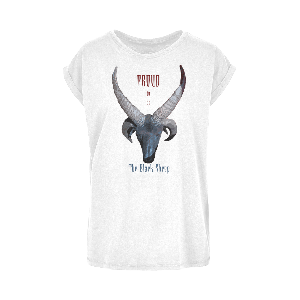 Kate's Clothing Black Sheep Women's Extended Shoulder Cotton T-Shirt