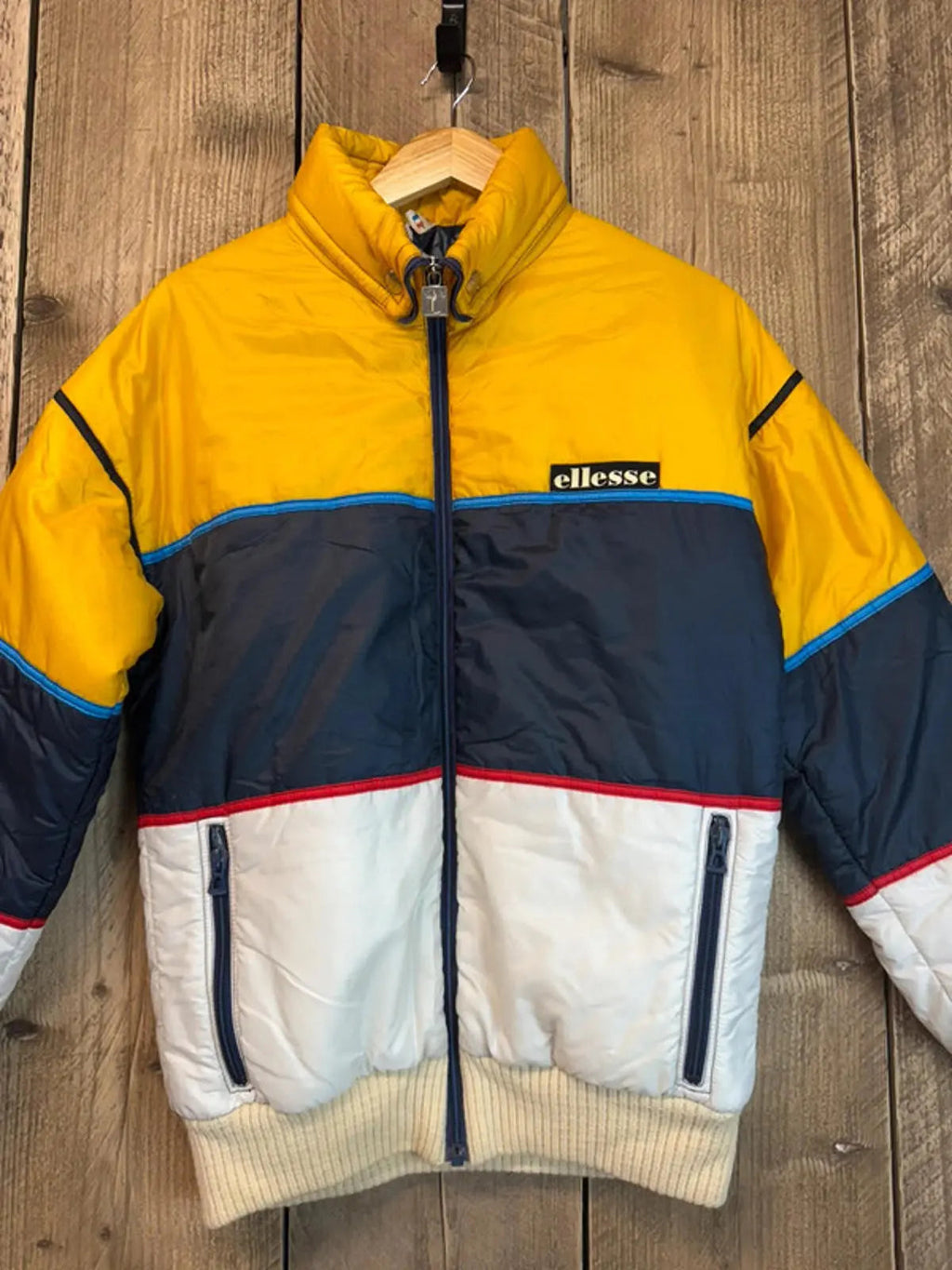Original 1980s Vintage Elllese Ski Jacket Coat Mens Large Penguin Logo 1968-75