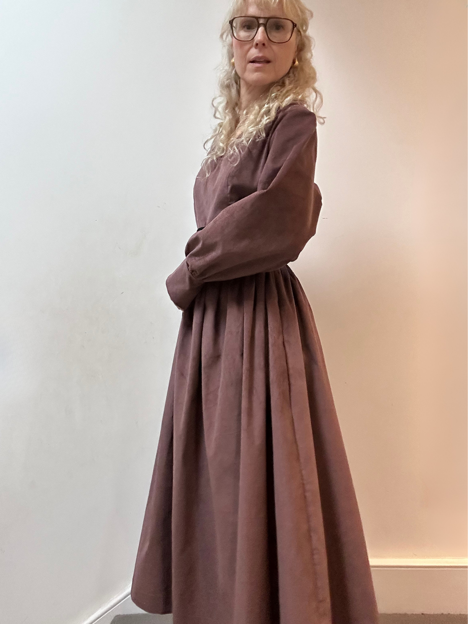 No More Nobody Michelle Oversized Corduroy Maxi Dress with Pockets