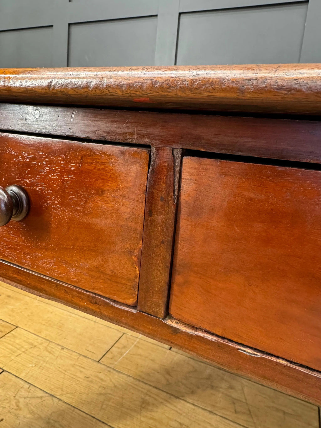Antique Victorian Mahogany Library Table Desk Kitchen Dining Table With Drawers