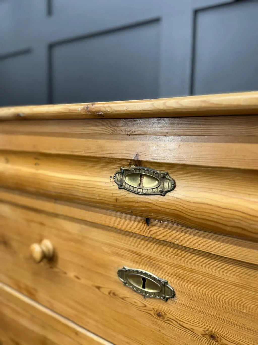 Mid Victorian Rustic Pine Chest of Drawers | Antique Farmhouse Bedroom Storage
