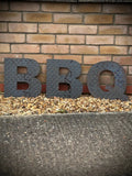 BBQ Steel Lettering 12 inch