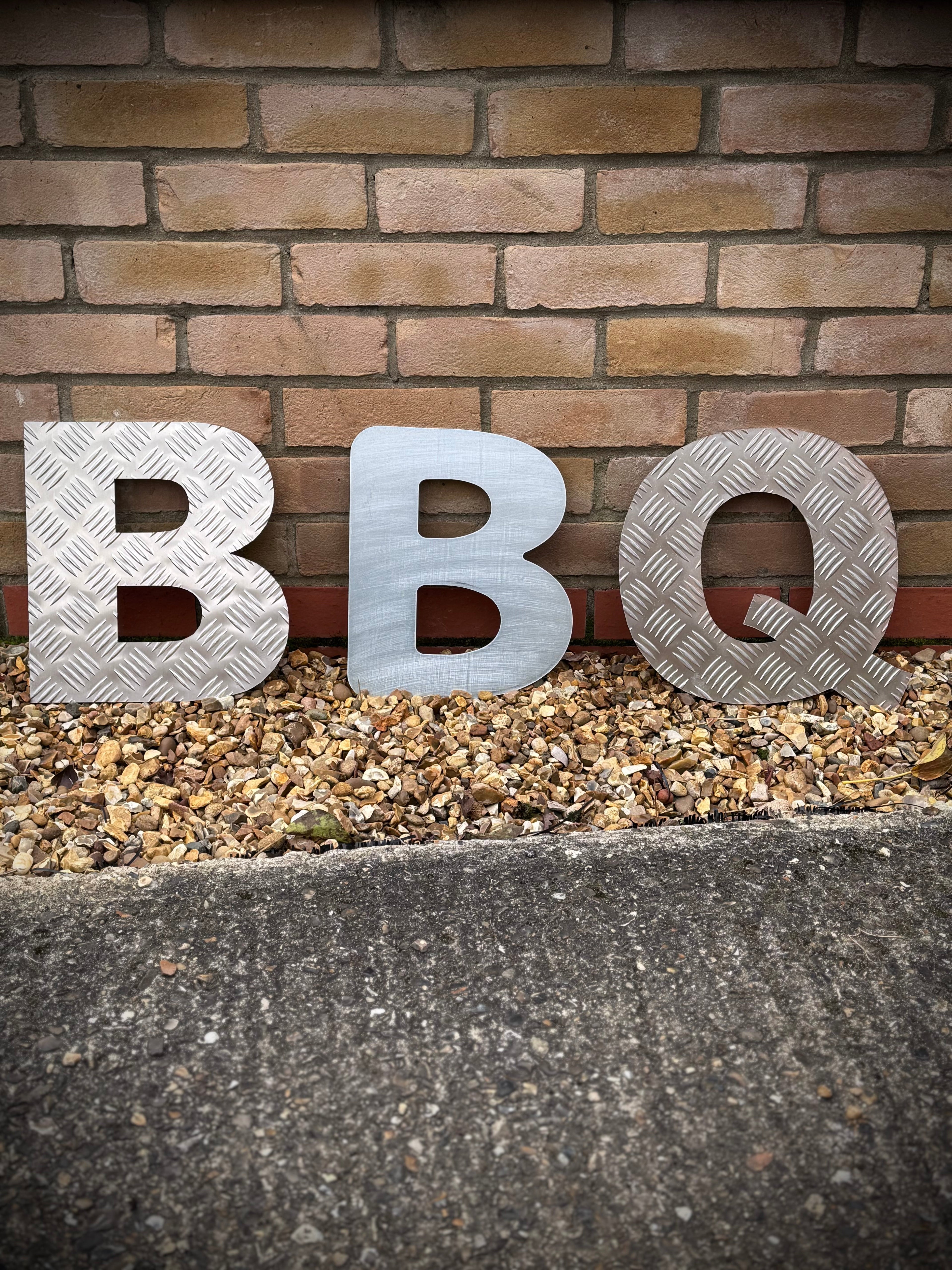 BBQ Steel Lettering 12 inch