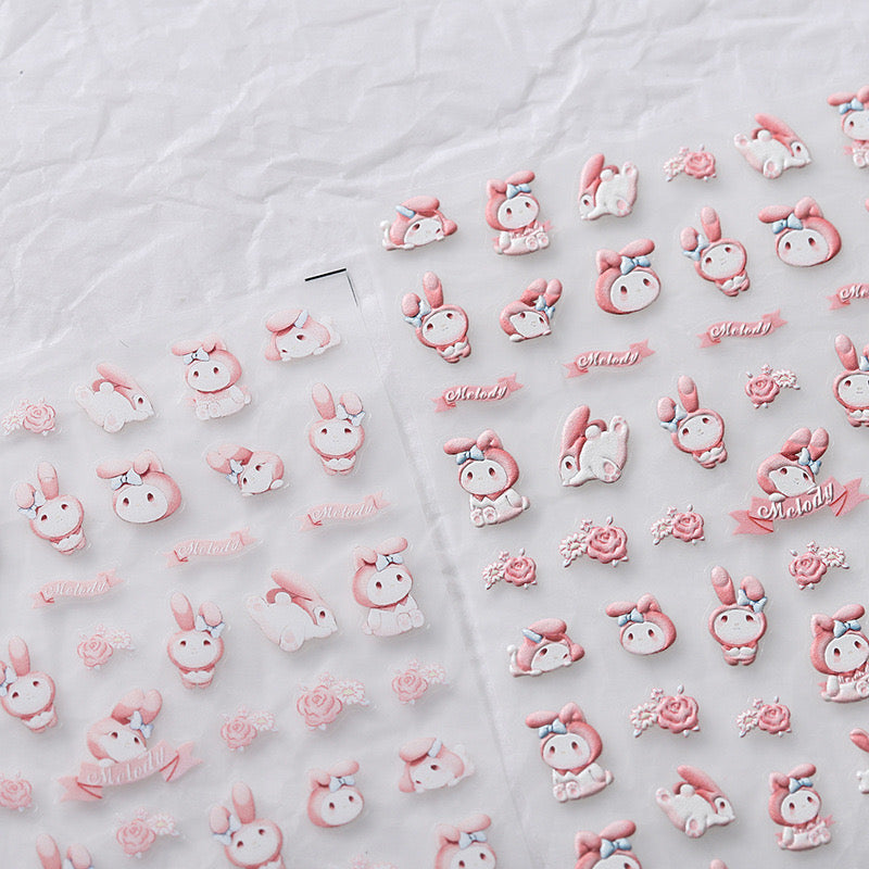 LuLuFun Studio Melody Cartoon Nail Art Stickers - Cute Deco Decals