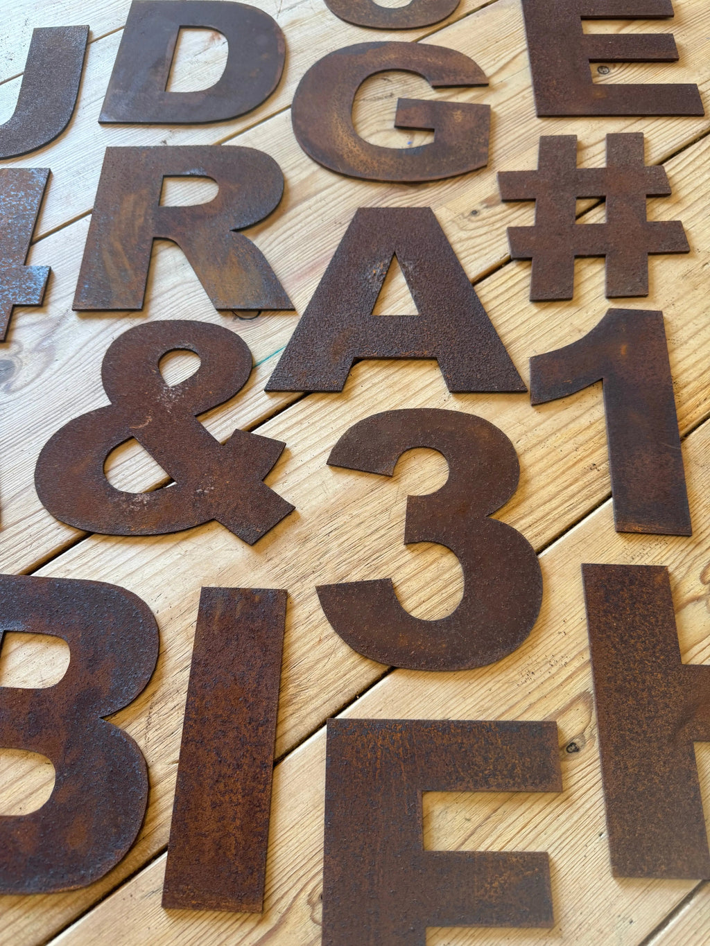 Rustic Warehouse Norfolk 5" Rusty Metal Alphabet Letters – Steel Wall Decor