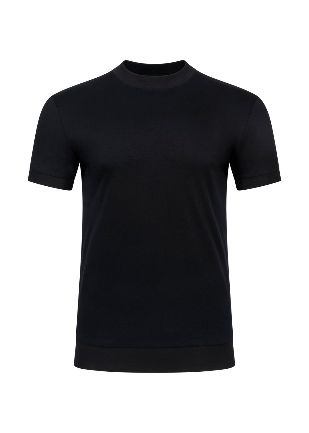 Forbes Luxury Menswear – Slim Fit Black Cotton T-Shirt for Men