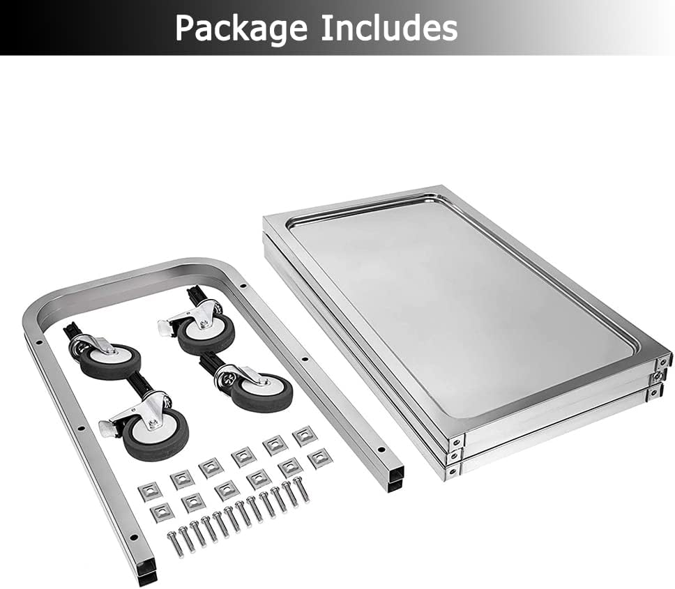 Nisorpa 3 Tier Stainless Steel Catering Trolley with Locking Wheels