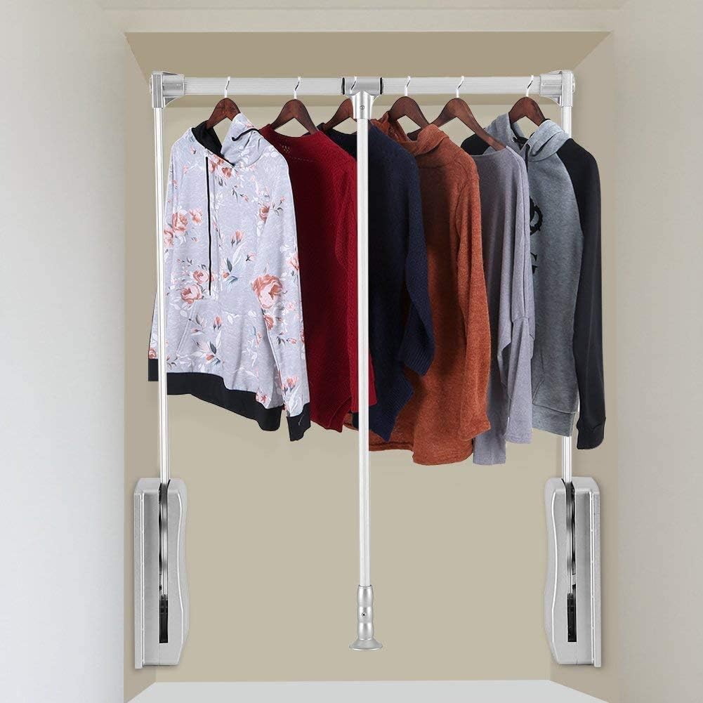 Nisorpa Pull Down Clothes Rail | 890-1210mm Adjustable Wardrobe Lift