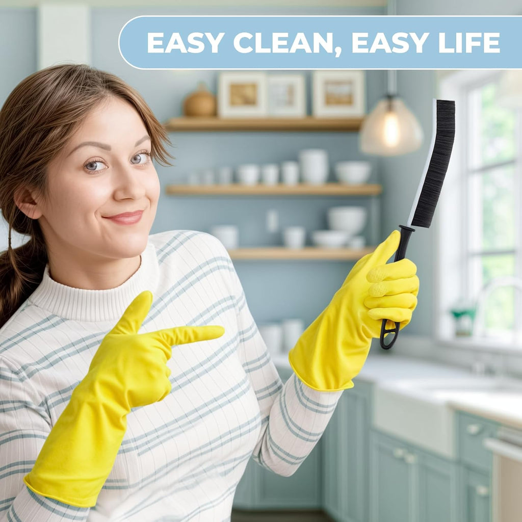 FOOGWEE Crevice Cleaning Brush Set | 6pcs Hard Bristle Grout Cleaner