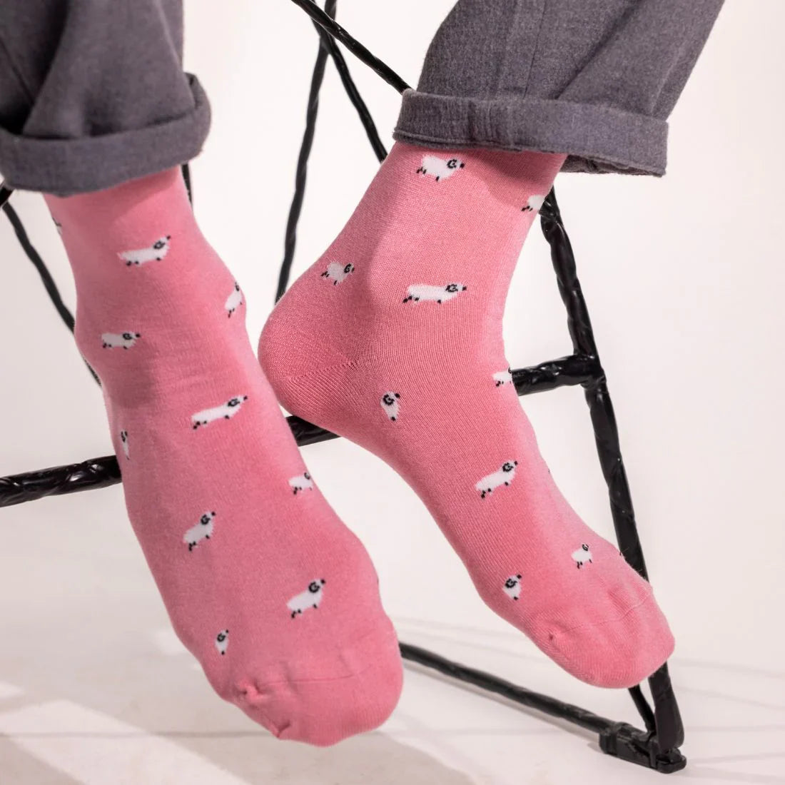 Swole Panda Sheep Bamboo Socks – Comfort Cuff Diabetic Socks