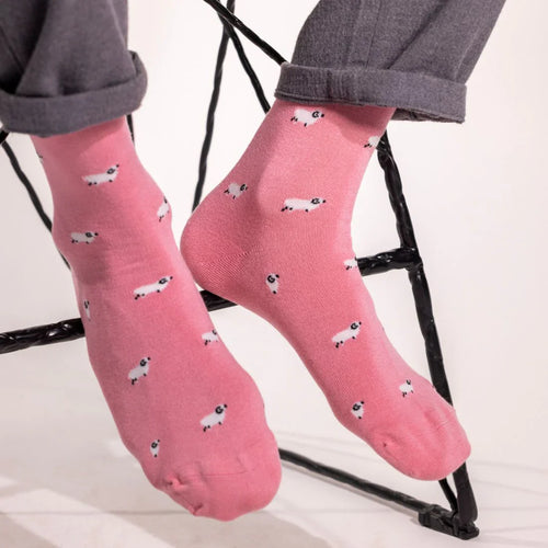 Swole Panda Sheep Bamboo Socks – Comfort Cuff Diabetic Socks