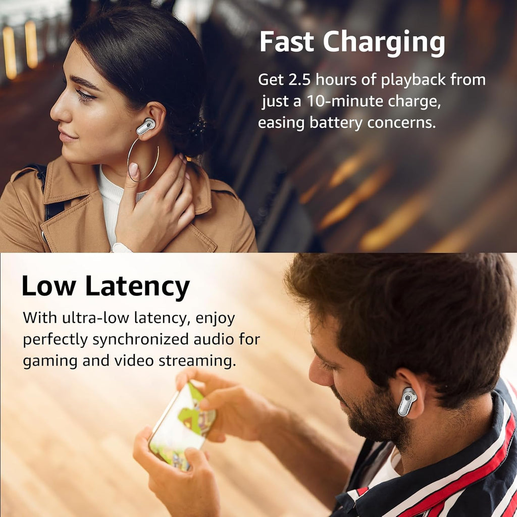 TOZO Crystal Pods Hybrid Active Noise Cancelling Wireless Earbuds - IPX5