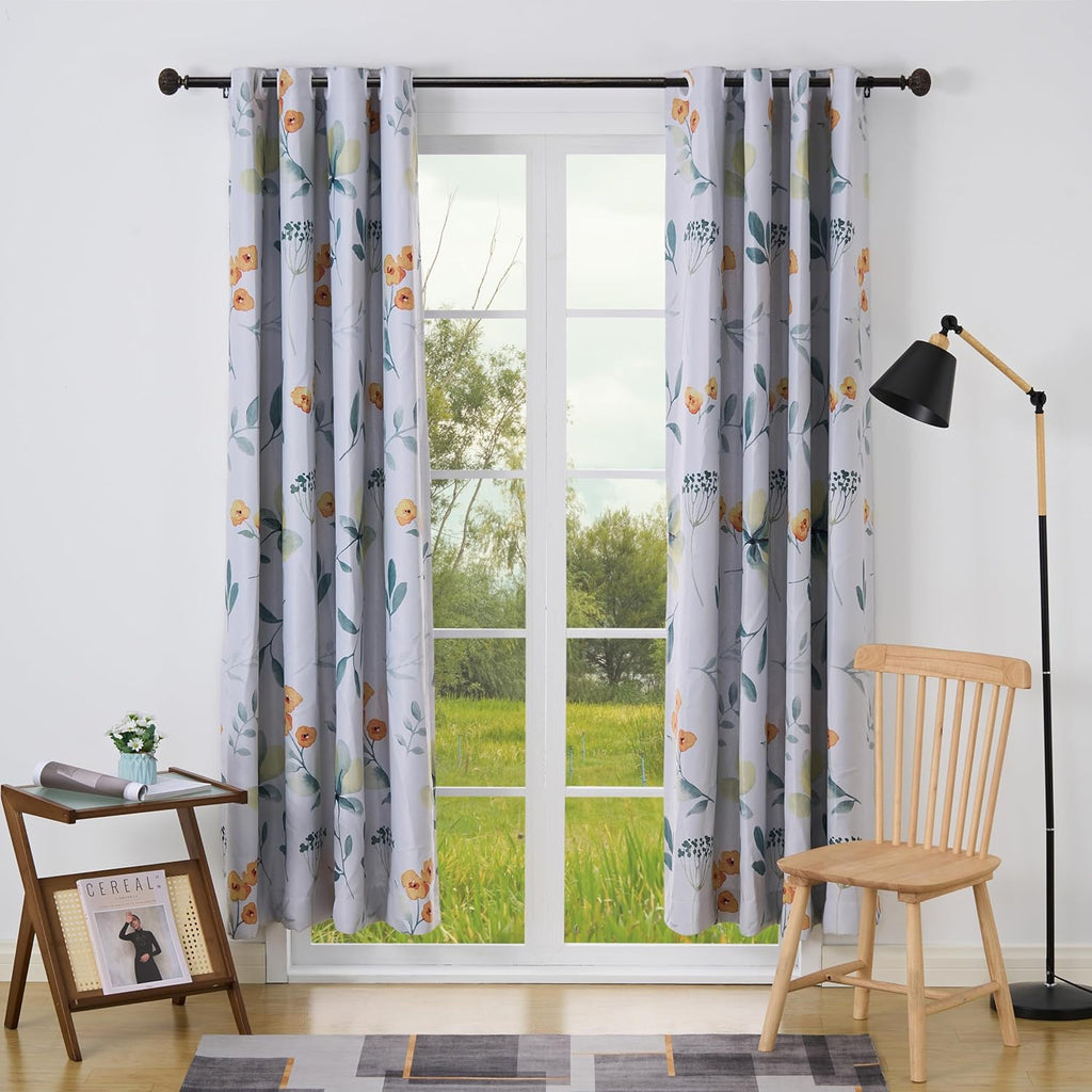 BOOM JOG Black Metal Curtain Pole – 77-210cm Adjustable Rod