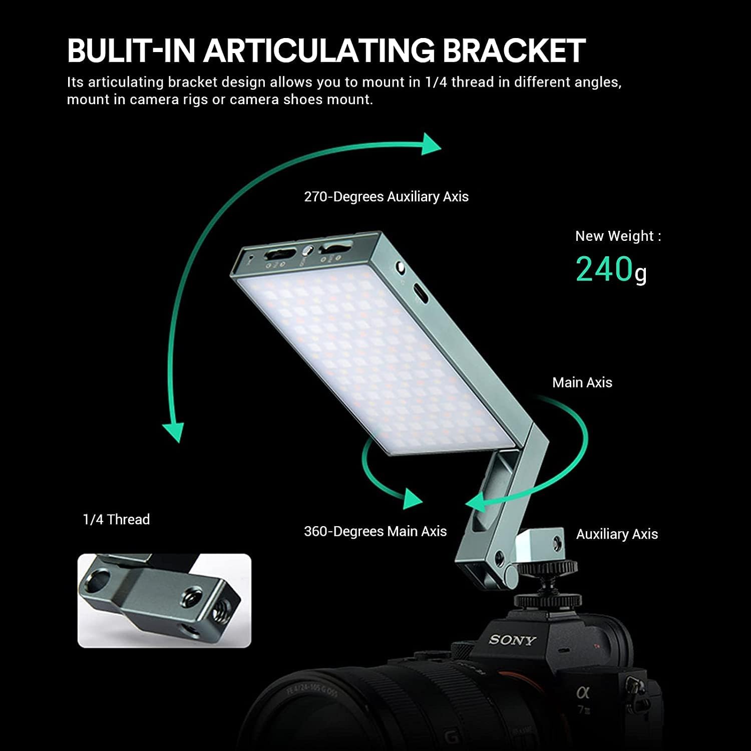 Godox M1 RGB LED Video Light Panel | Pocket Size 2500K-8500K CCT