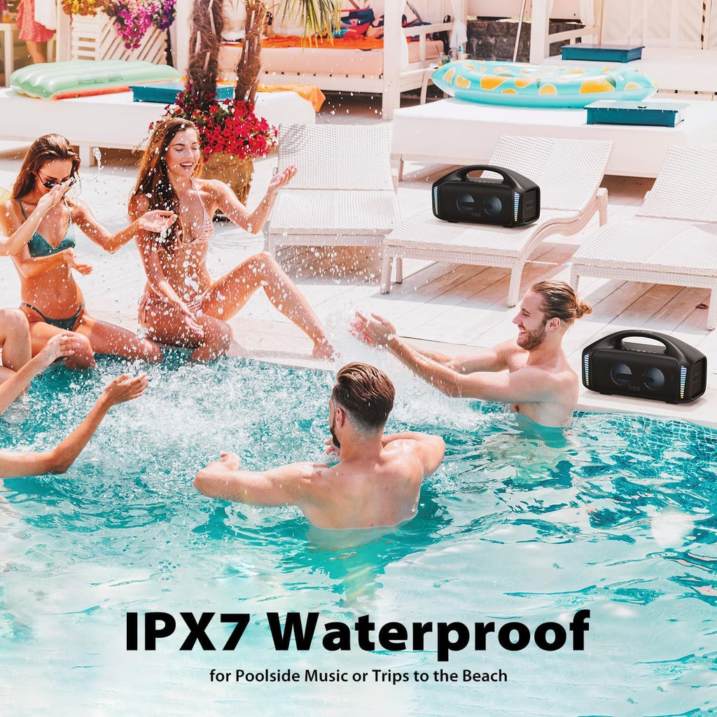 Tribit StormBox Blast 90W Bluetooth Speaker | IPX7 Waterproof & LED