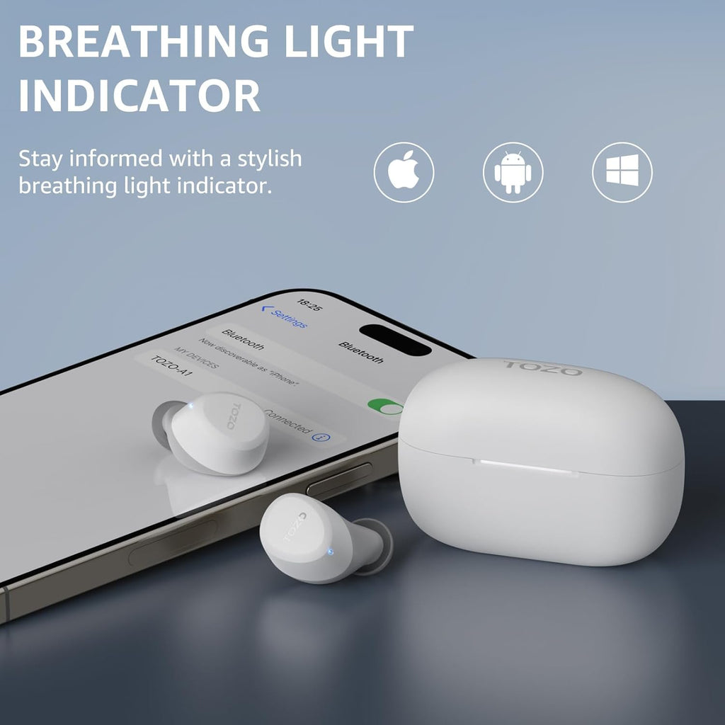 TOZO A1 Wireless Earbuds - Bluetooth 5.3 HiFi Stereo Sport Headphones