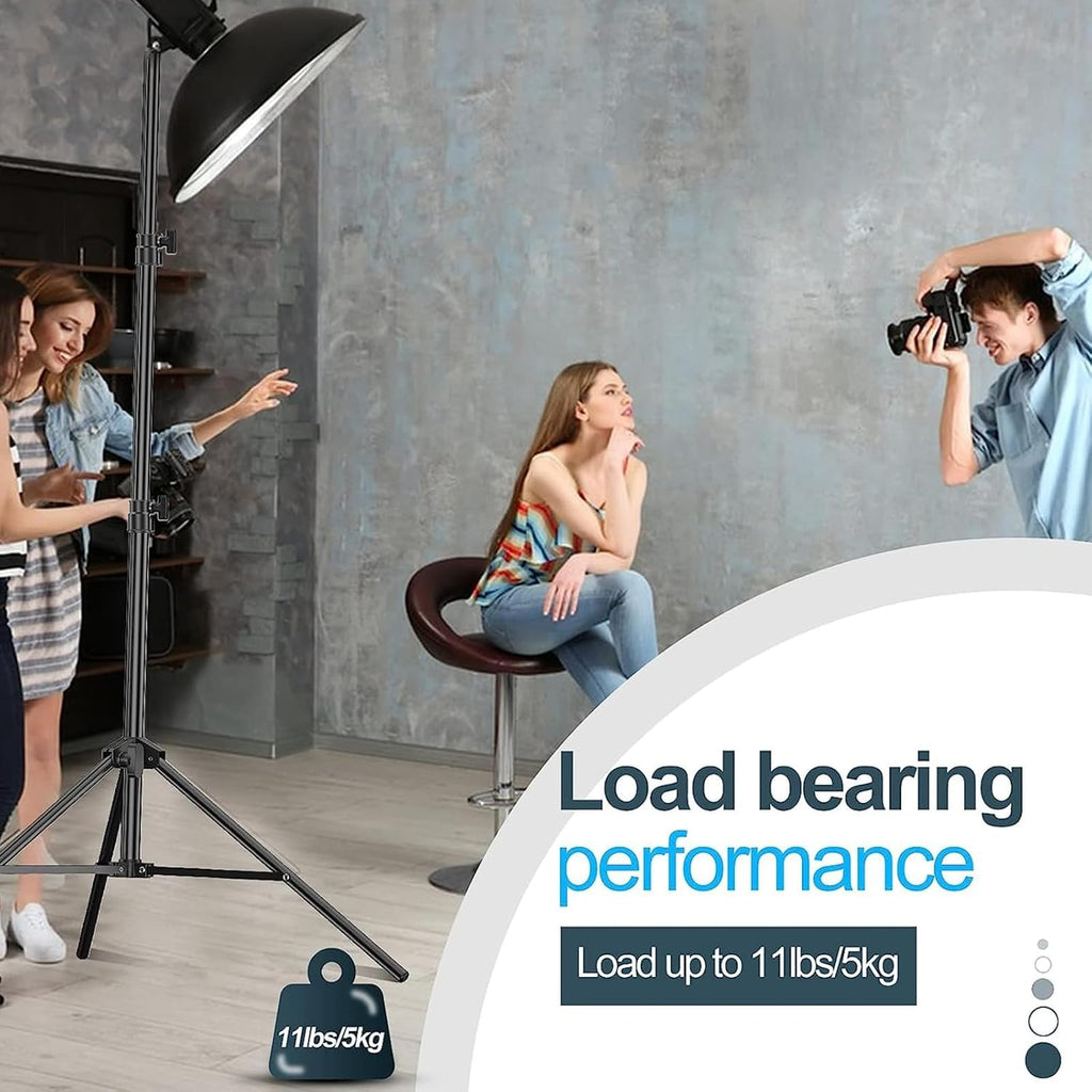 EMART 7Ft Light Stand 2-Pack | Portable Aluminum Tripods for Studio