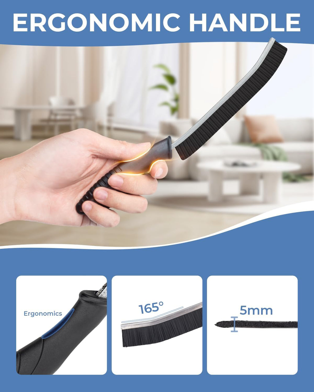 Massive Discounts Crevice Cleaning Brush - 6 Pack Hard Bristle Gap Cleaner