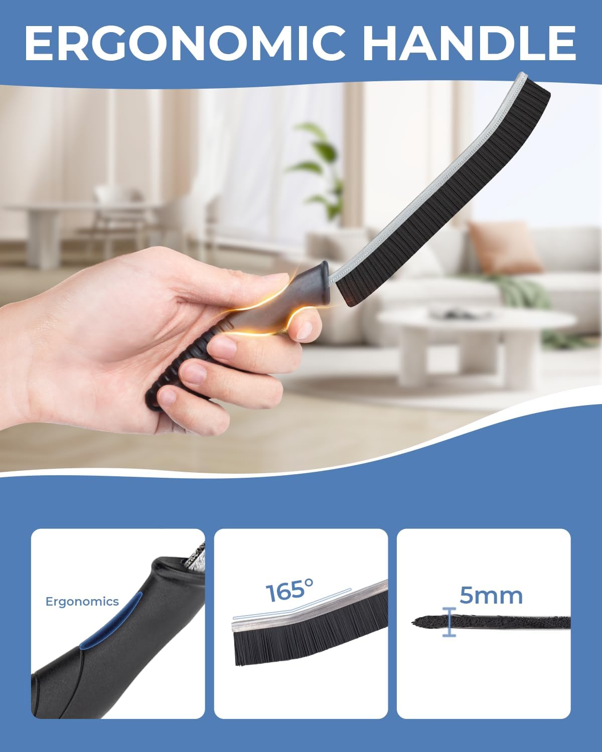 Massive Discounts Crevice Cleaning Brush - 6 Pack Hard Bristle Gap Cleaner