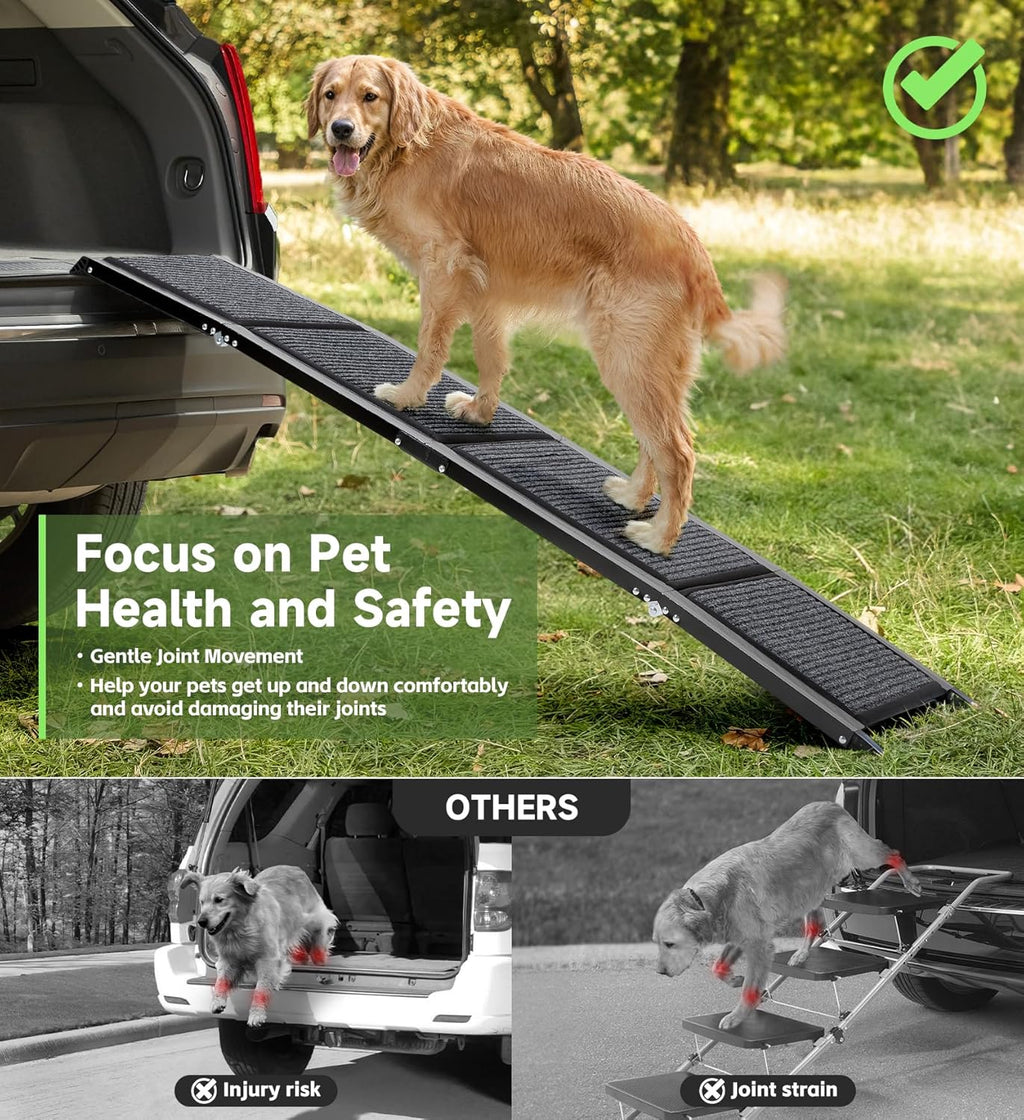 Fellie 170cm Foldable Dog Ramp – Non-Slip Pet Ramp for Cars & SUVs