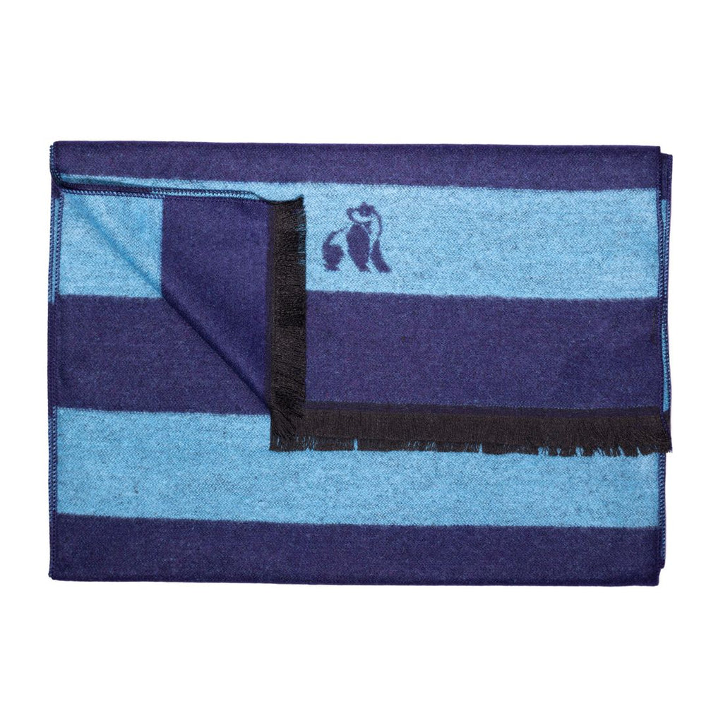 Swole Panda Sky Blue Stripe Bamboo Scarf – Breathable & Sustainable