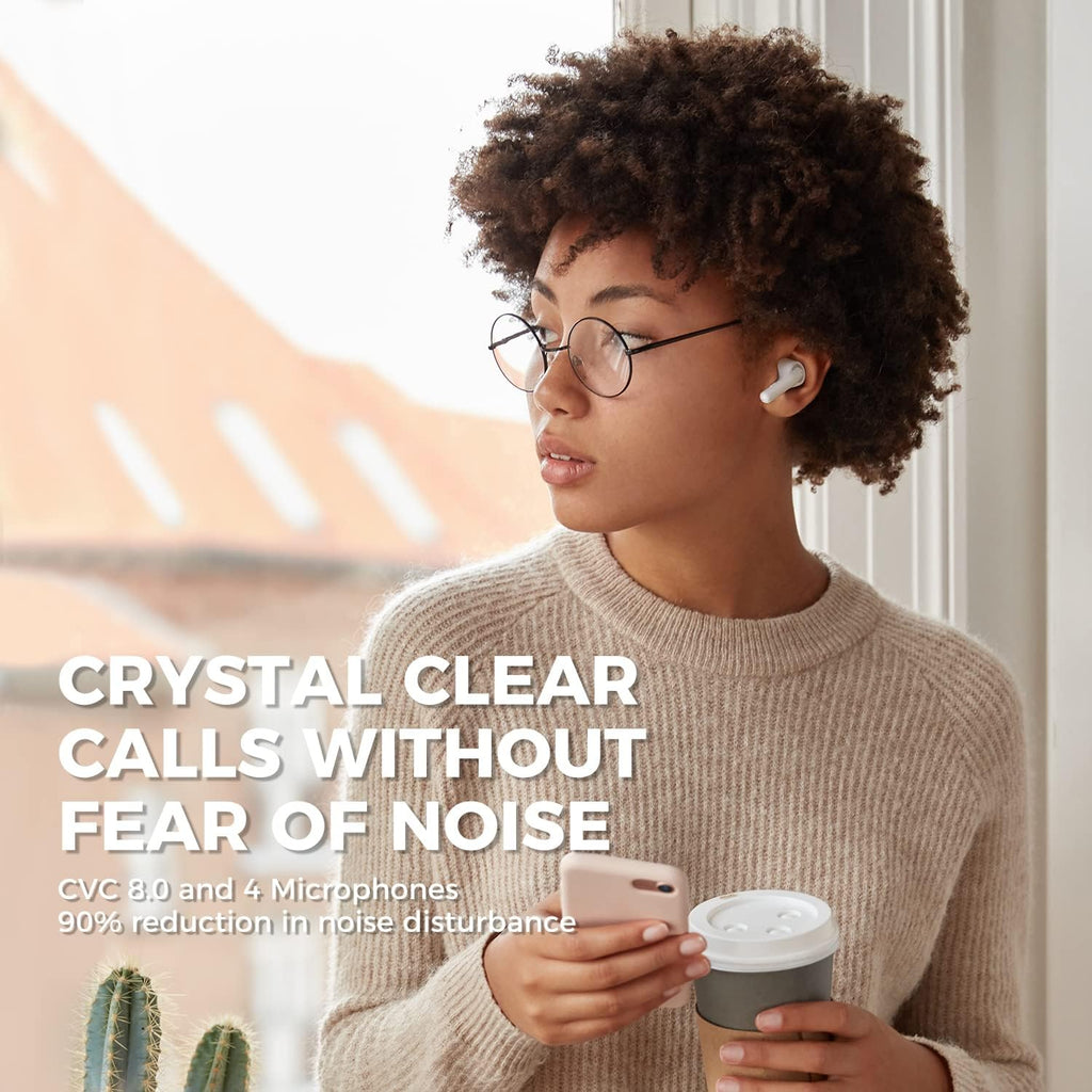 Tribit FlyBuds C1 Wireless Earbuds | Bluetooth 5.2 | 50H Playtime
