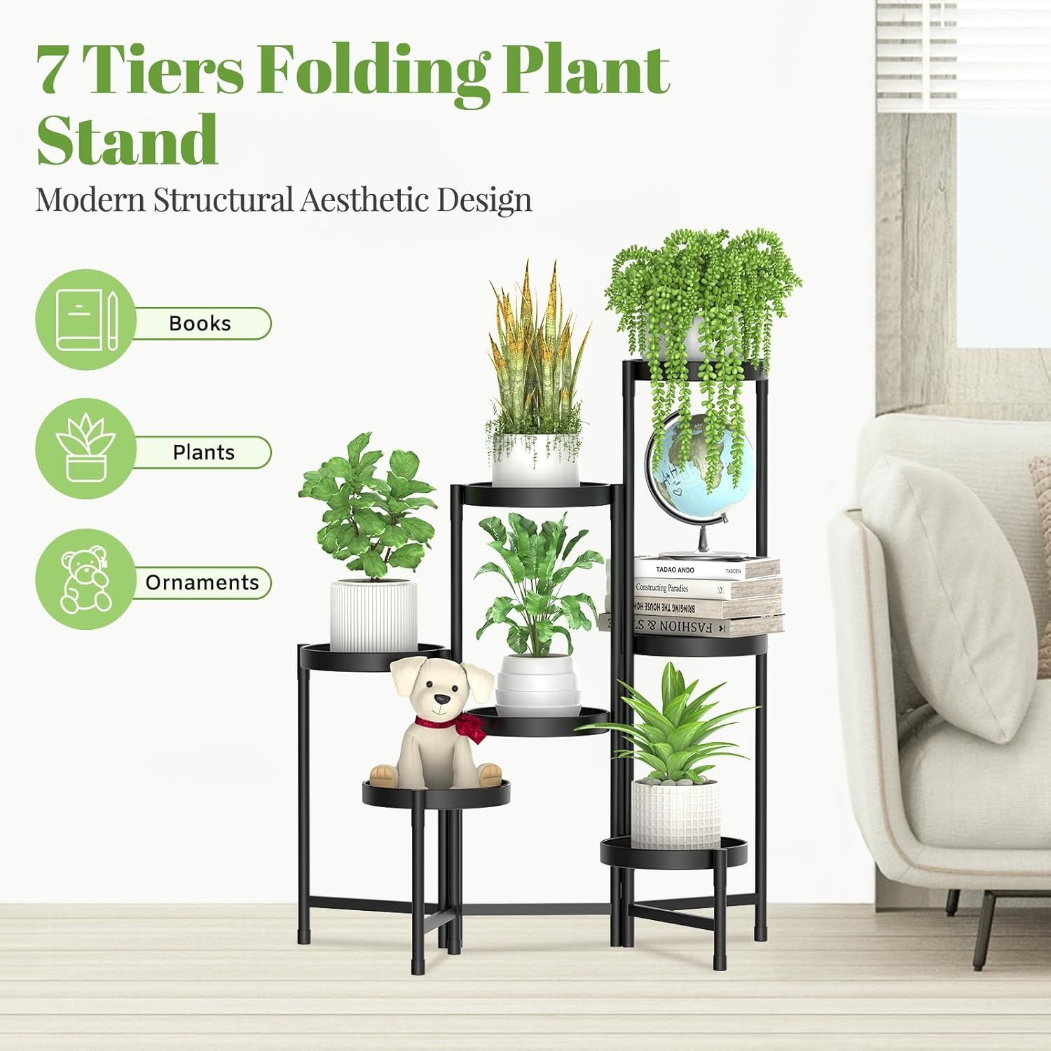 Massive Discounts 7 Tier Metal Plant Stand – Foldable Corner Shelf