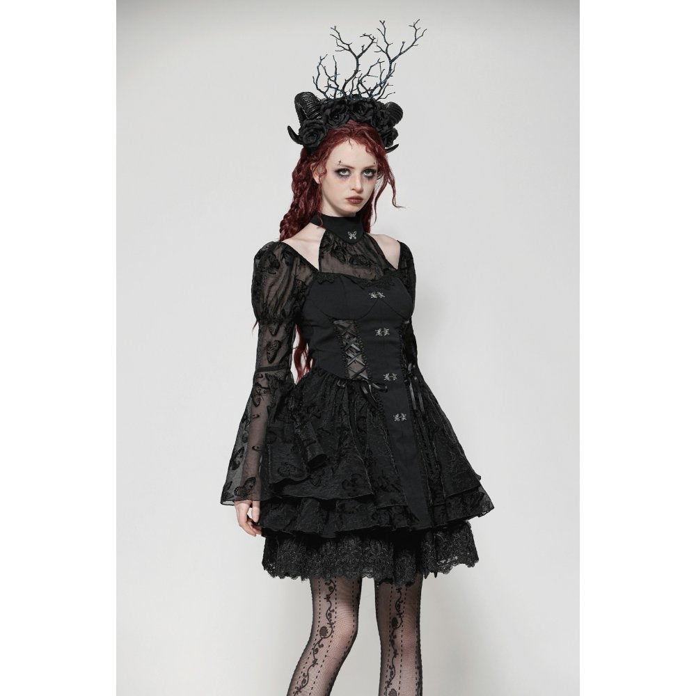 Dark in Love Blanche Butterfly Dress – Victorian Gothic Lace Gown