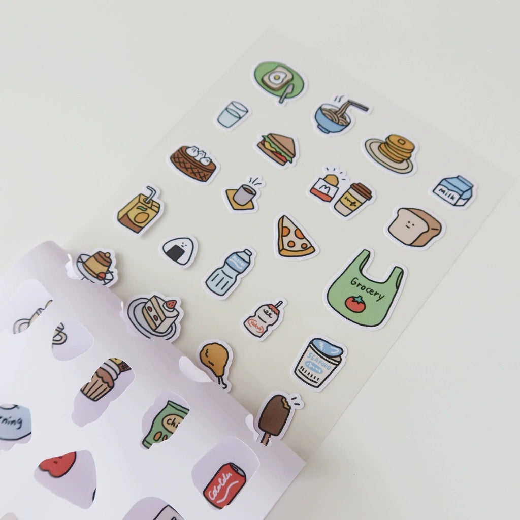 Love Food Cute Sticker Sheet for Journaling by LuLuFun Studio – 10.5x14.8cm