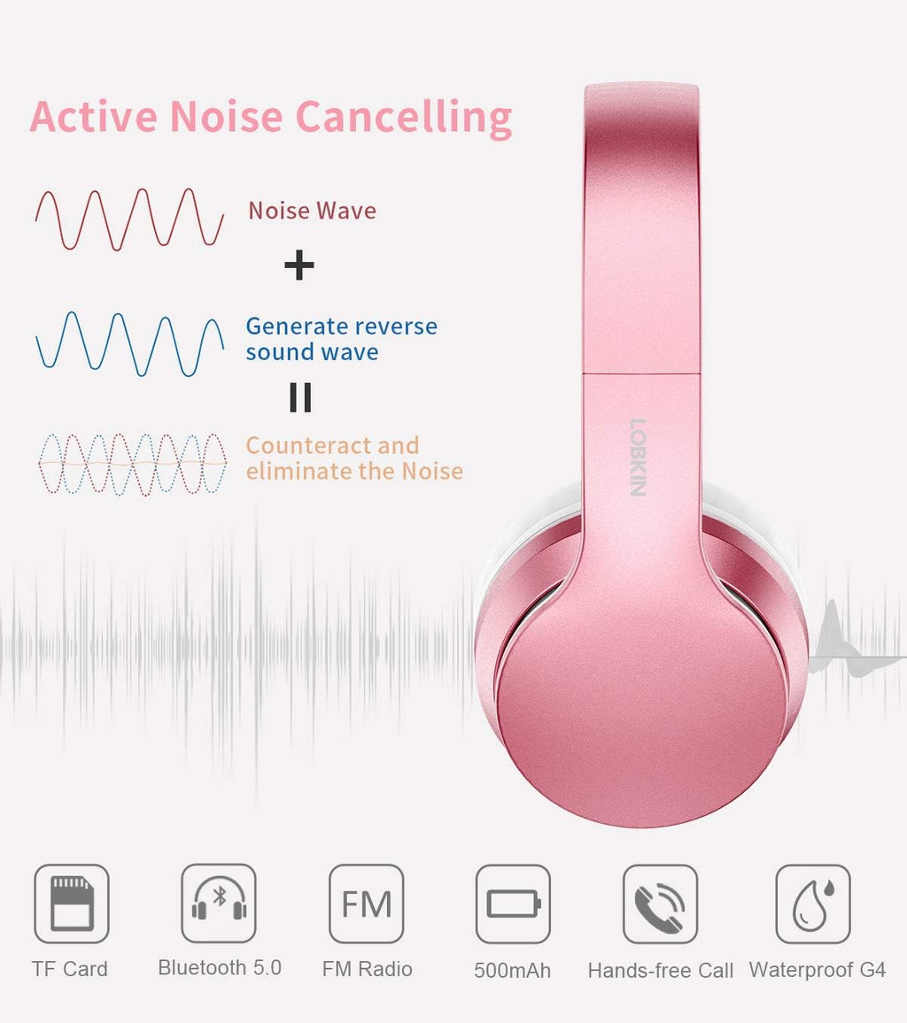 LOBKIN Bluetooth 5.3 Wireless Over-Ear Headphones – Foldable HiFi Stereo