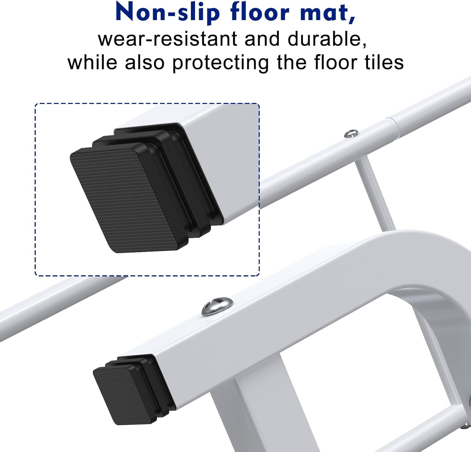 LOEFME Double Metal Garment Rack – Heavy Duty 2-Tier Clothes Rail, White