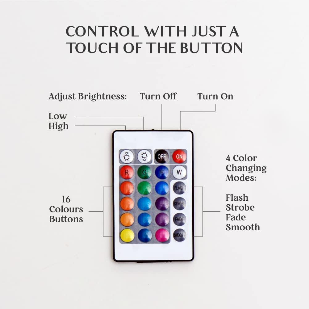 AGM 3D Printed Moon Lamp | 16 Color RGB LED Night Light with Remote