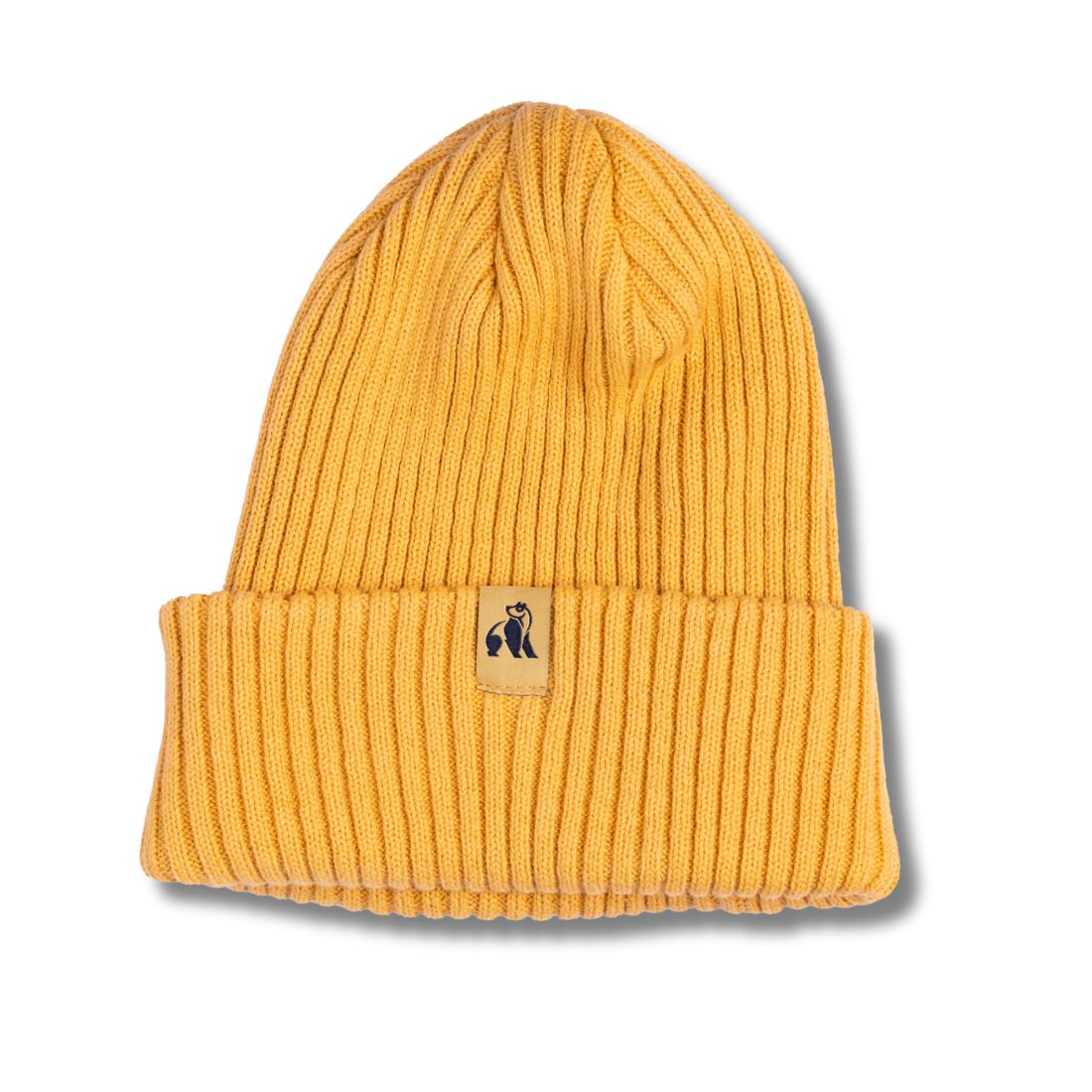 Swole Panda Organic Cotton Beanie – Mustard Sustainable Unisex Hat