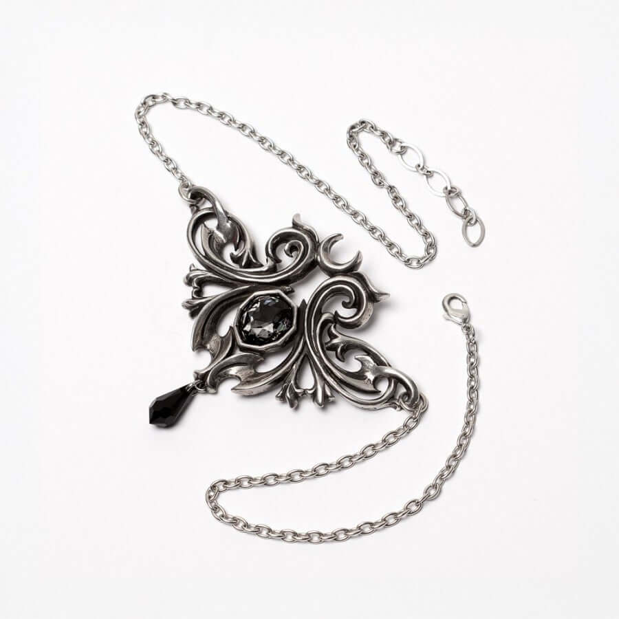 Alchemy Gothic Midnight Memorial Necklace – Baroque Austrian Crystal