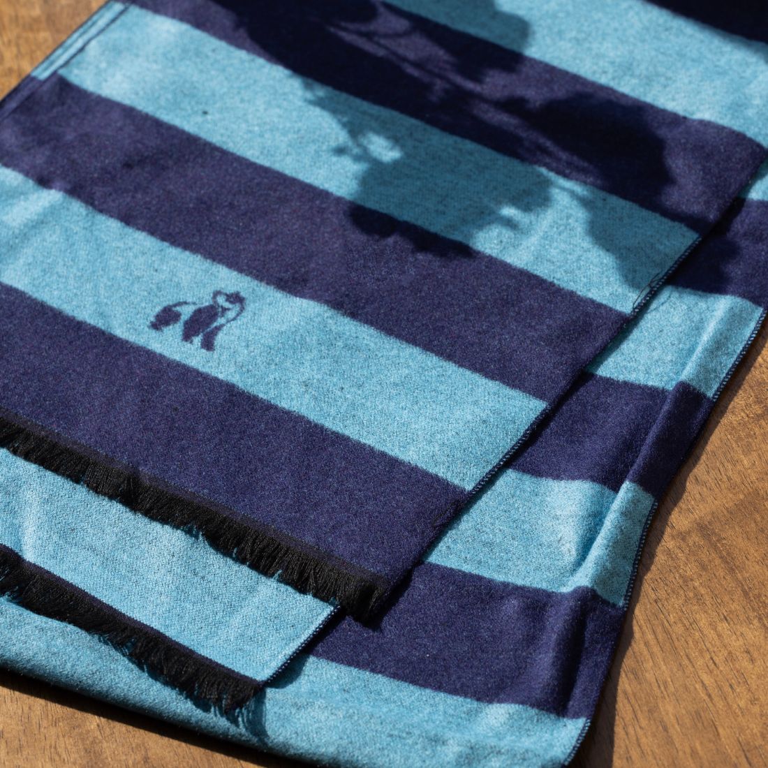 Swole Panda Sky Blue Stripe Bamboo Scarf – Breathable & Sustainable