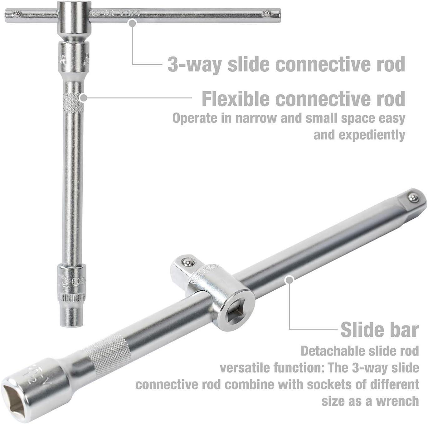 WORKPRO 172-Piece Mechanics Tool Set – Metric Cr-V Sockets & Ratchets