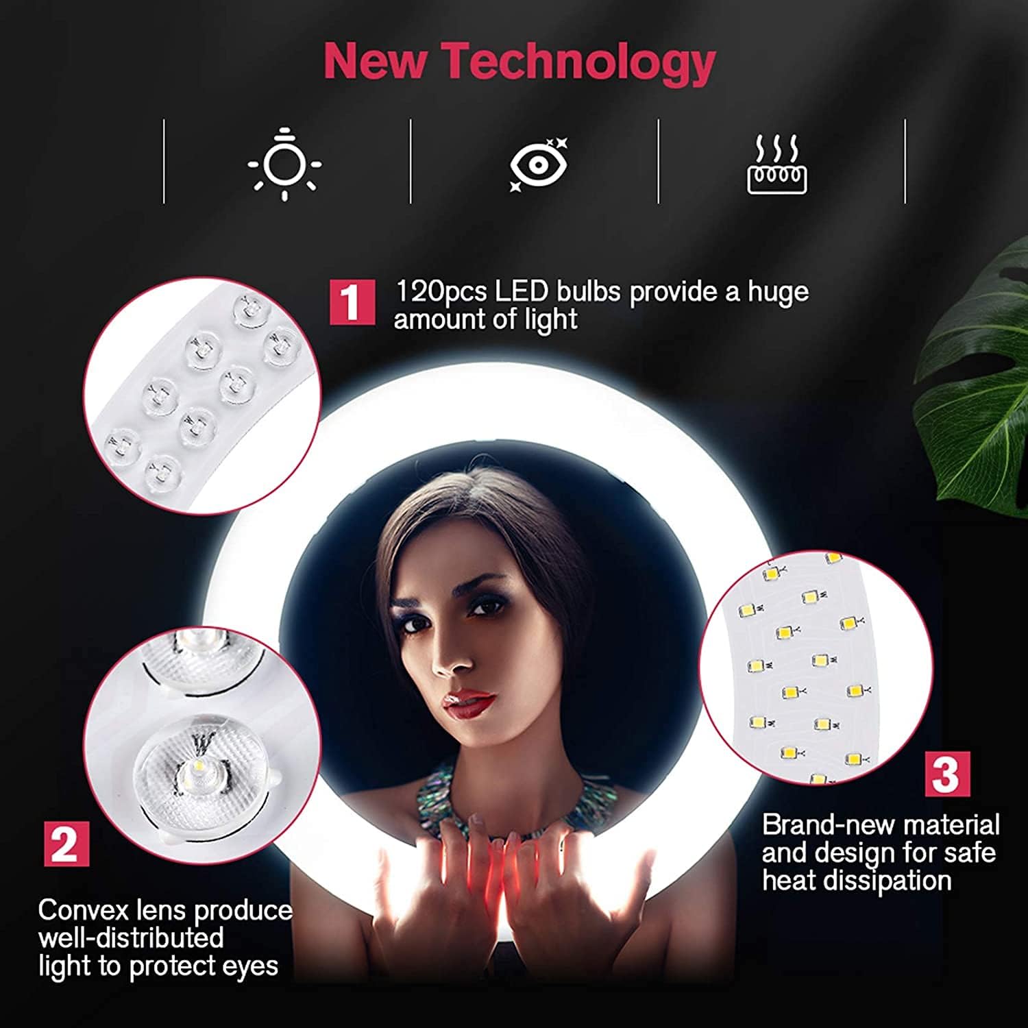 EOTO 19'' LED Ring Light with Tripod | Dimmable LCD Touch Vlogging Kit