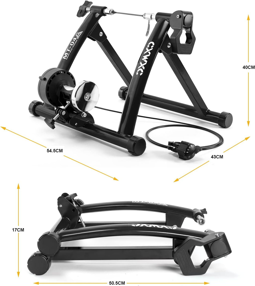 CXWXC Indoor Bike Trainer Stand - Foldable Magnetic 6-Level Resistance