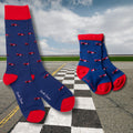 Swole Panda Racing Cars Matching Bamboo Socks for Adults and Kids