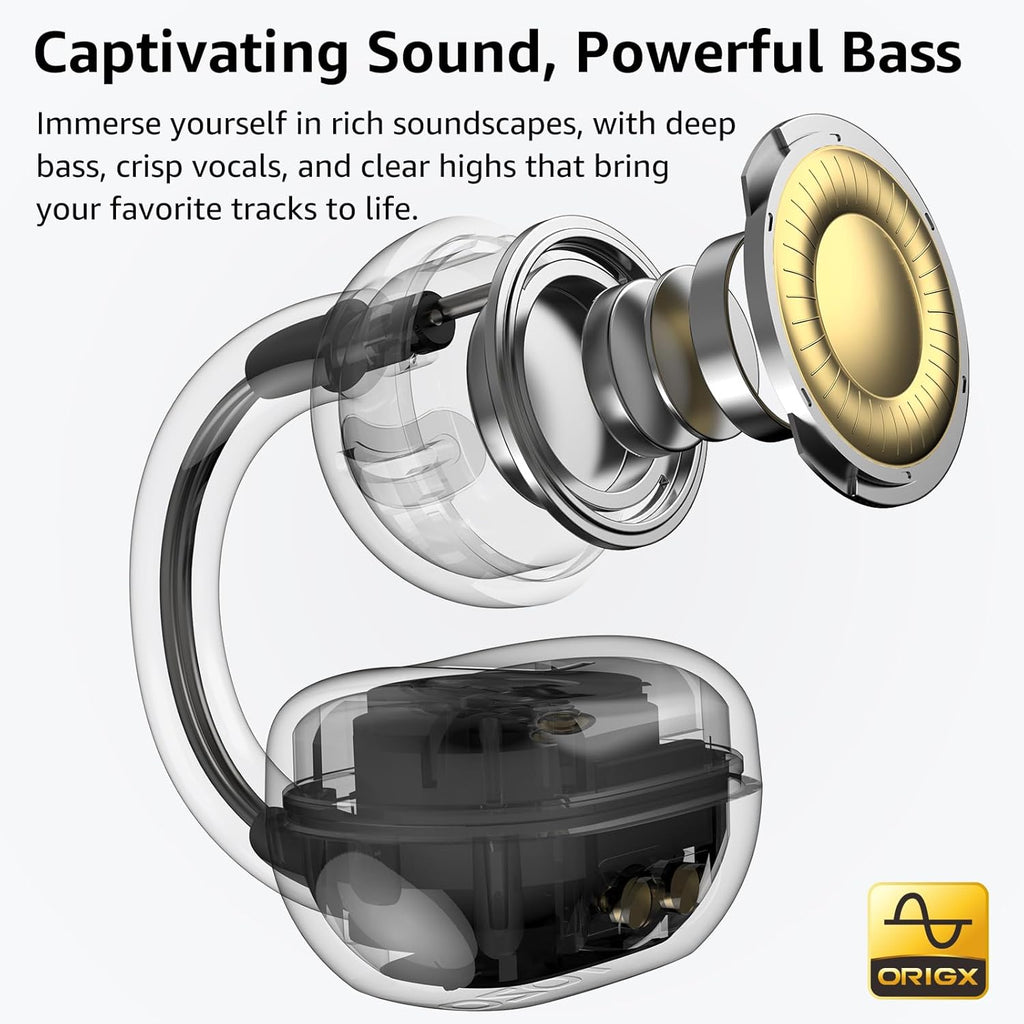 TOZO OpenEarRing Clip On Wireless Earbuds - 40H Playtime Bluetooth 5.4