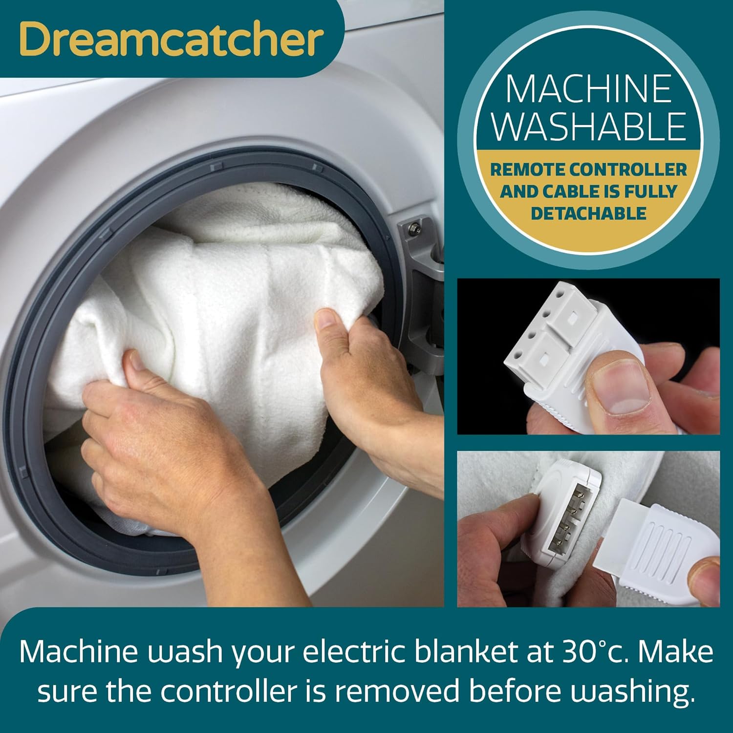 Dreamcatcher King Electric Blanket | 3 Heat Settings | Soft Polyester
