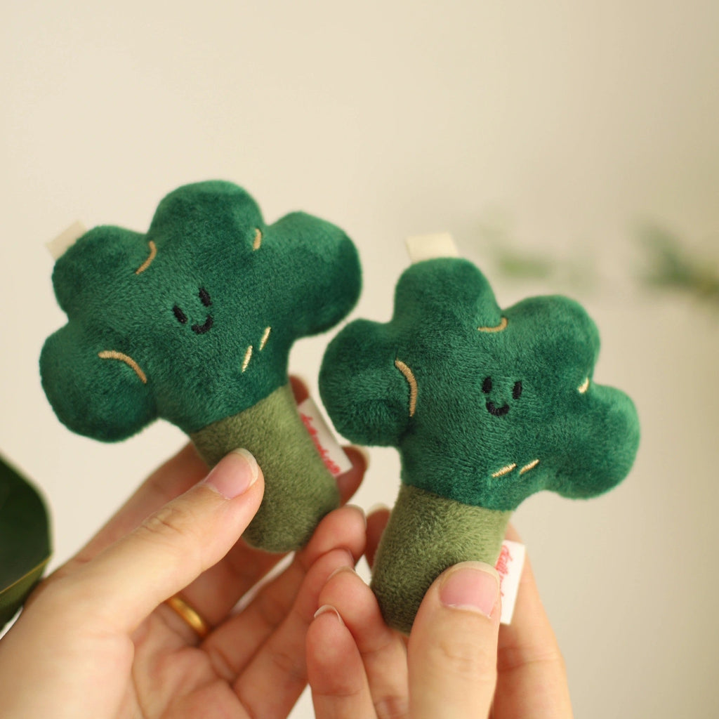 LuLuFun Studio Broccoli Plush Bag Charm – Kawaii Vegetable Keychain