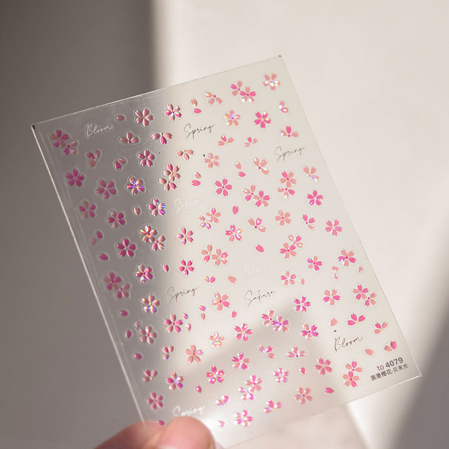 LuLuFun Studio Cherry Blossom 5D Nail Deco Stickers - Jelly Floral Art