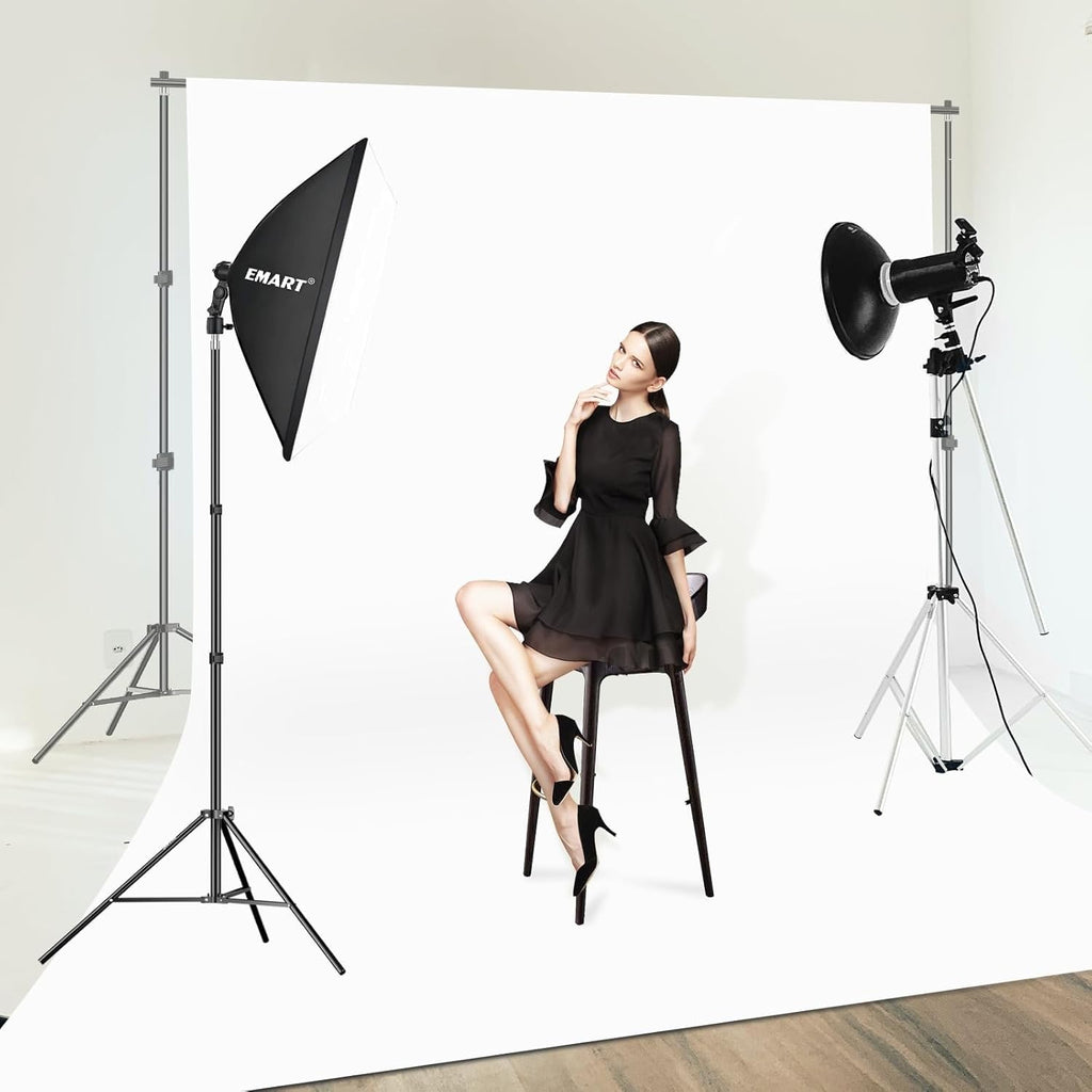 Emart 62" Aluminum Light Stand | Adjustable Camera Tripod 2-Pack