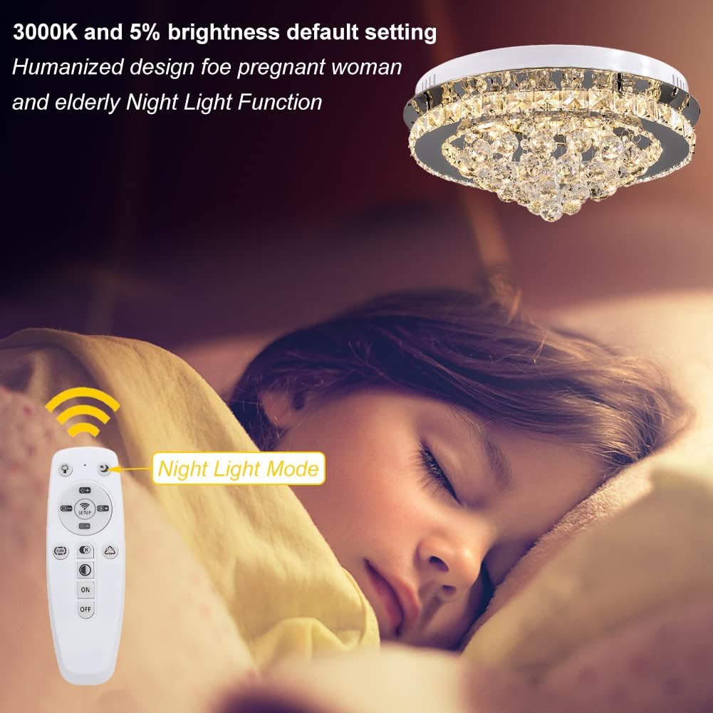 Massive Discounts 36W Crystal LED Ceiling Light - Dimmable 40cm
