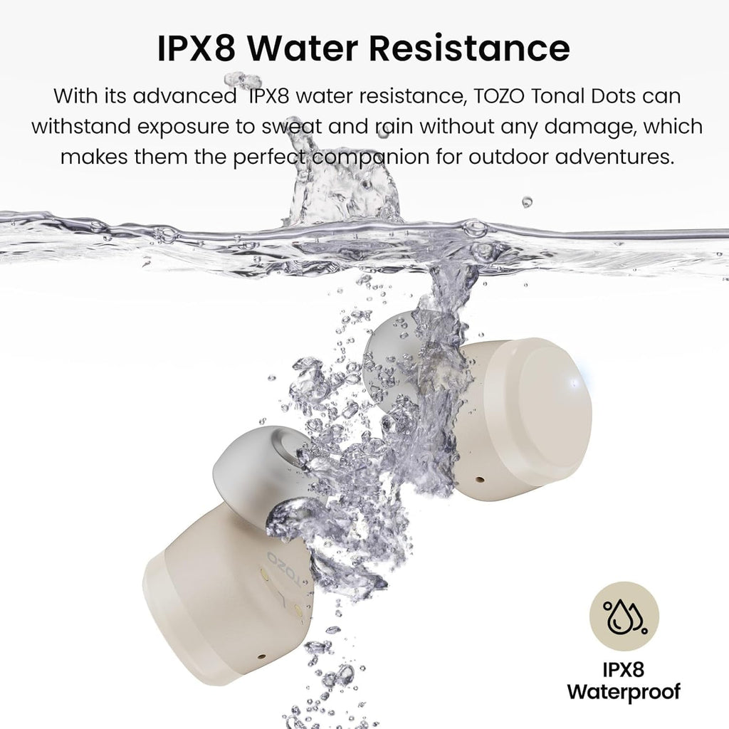 TOZO T12 Wireless Earbuds – Bluetooth 5.3 IPX8 Waterproof Headphones