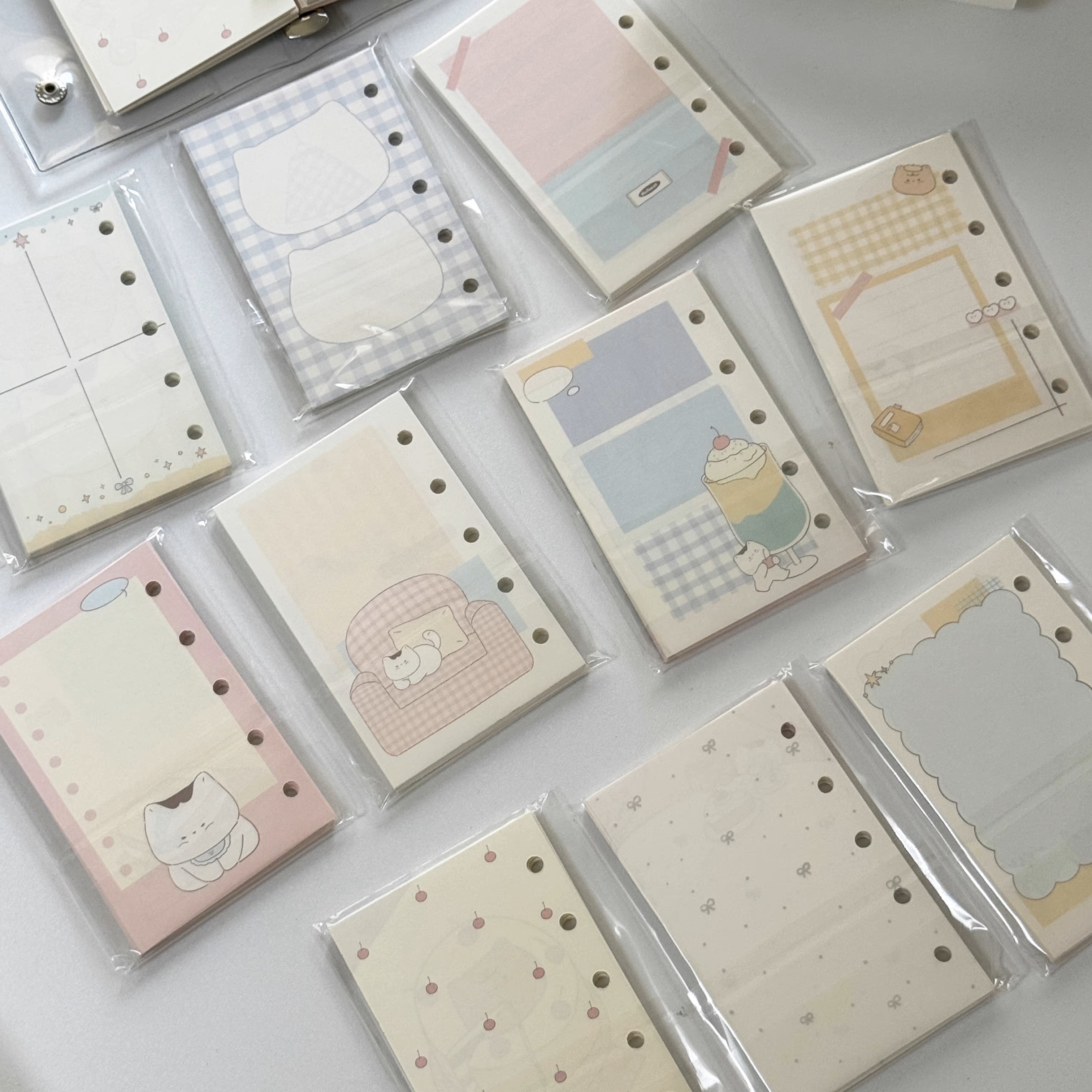 LuLuFun Studio Kitty Refill Paper – M5 Mini Size Cute Memo Notes (30ct)