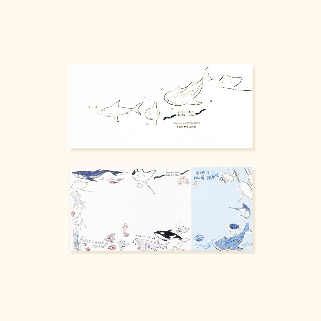 LuLuFun Studio Botanical Memo Notepad | Hand-Painted Floral Sticky Notes